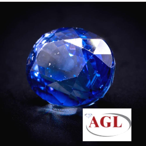 AGL-zertifizierter kornblumenblauer Ceylon-Saphir, 1.09 ct, oval