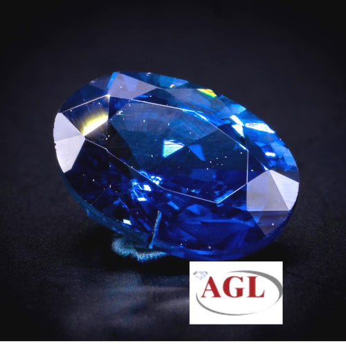 AGL-zertifizierter königsblauer Ceylon-Saphir, 1.07 ct, oval