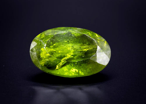 28.53 ct untreated Mogok Burma peridot, oval
