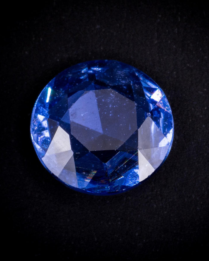 Vintage 1930s rose cut light blue Ceylon sapphire, 0.83 ct