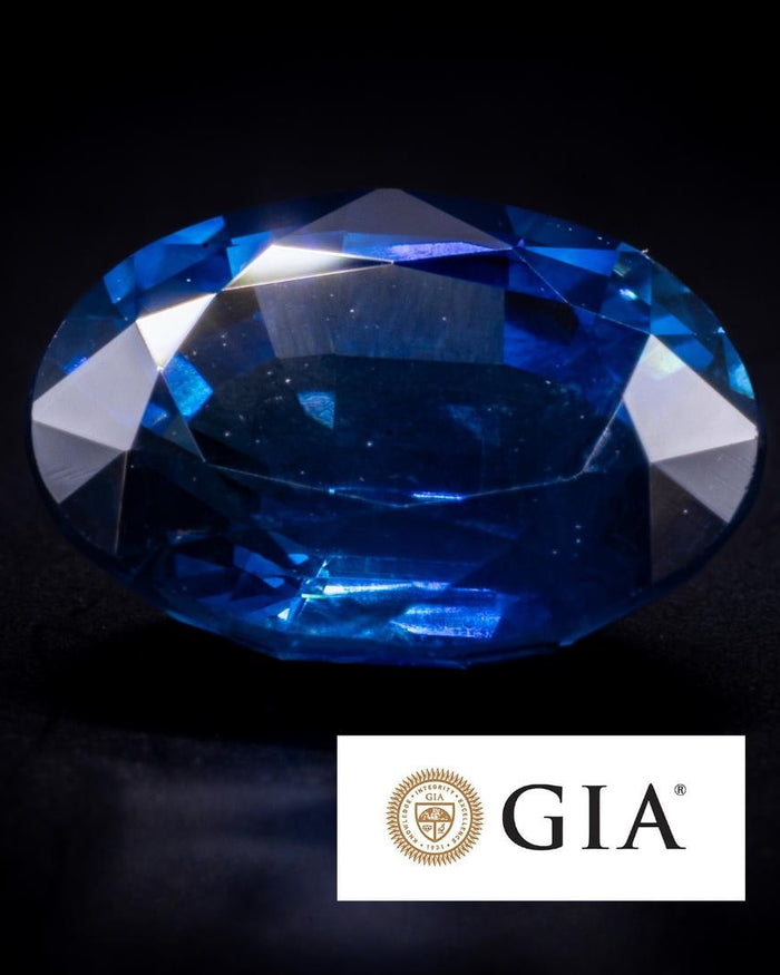 GIA certified 1.65 ct royal blue oval sapphire, loose