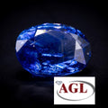 AGL-zertifizierter kornblumenblauer Ceylon-Saphir, 1.03 ct, ovaler Treppenschliff