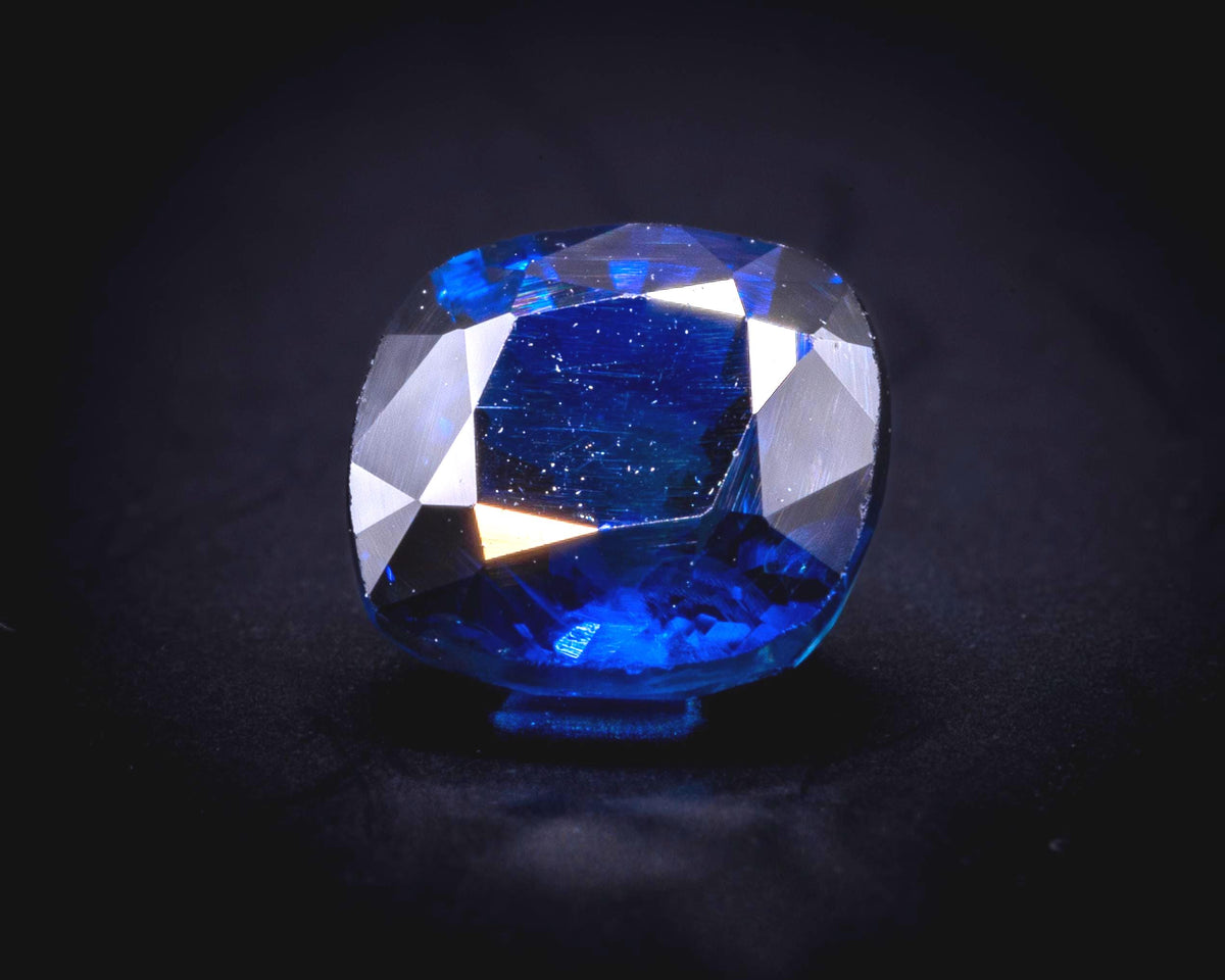 1.06 ct square cushion royal blue sapphire, loose