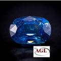AGL-zertifizierter Ceylon-Blausaphir, 1.15 ct, ovaler Treppenschliff