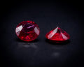 0.46 ct Mozambique ruby matched pair, 3.5 mm rounds