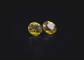 0.70 ct Thai yellow sapphire pair, 4 mm rounds