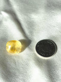 30.47 ct antique unheated Ceylon yellow sapphire, cushion