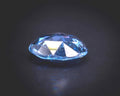 Saphir de Ceylan bleu clair vintage taille rose, années 1930, 7 mm