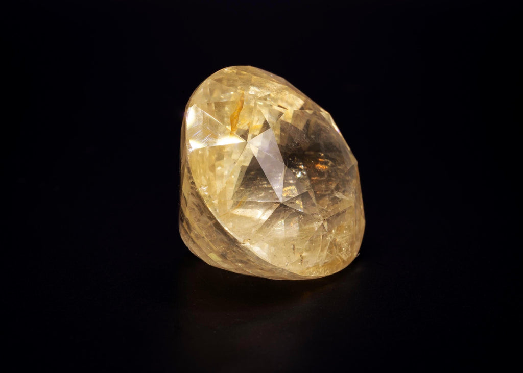 Zaffiro giallo di Ceylon antico non riscaldato da 39.42 ct, ovale, vista 8