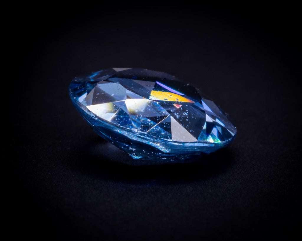 Saphir de Ceylan bleu clair vintage taille rose, années 1930, 7 mm, vue 6