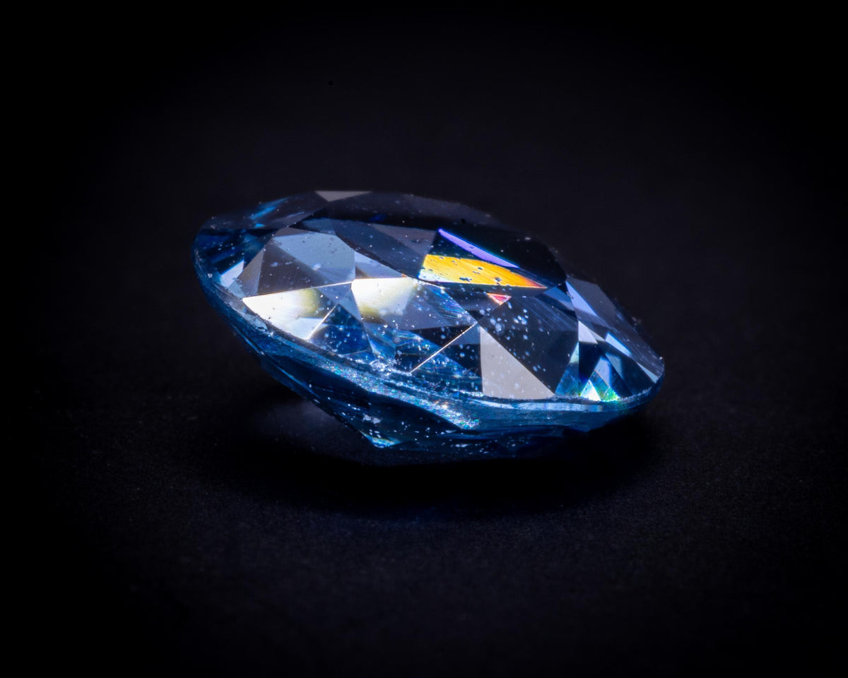 Vintage 1930s rose cut light blue Ceylon sapphire, 7 mm, view 6