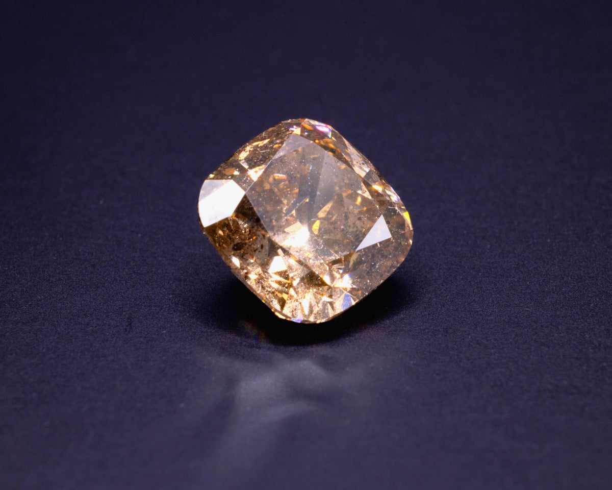 5.20 ct untreated natural brown cognac diamond, cushion cut, view 6