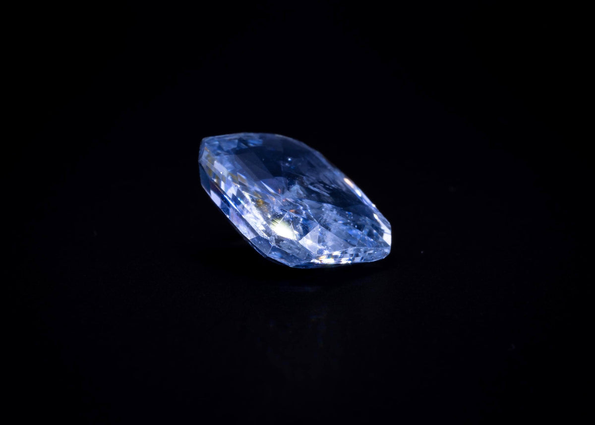 6.83 ct unheated light blue Ceylon sapphire, loose, view 3