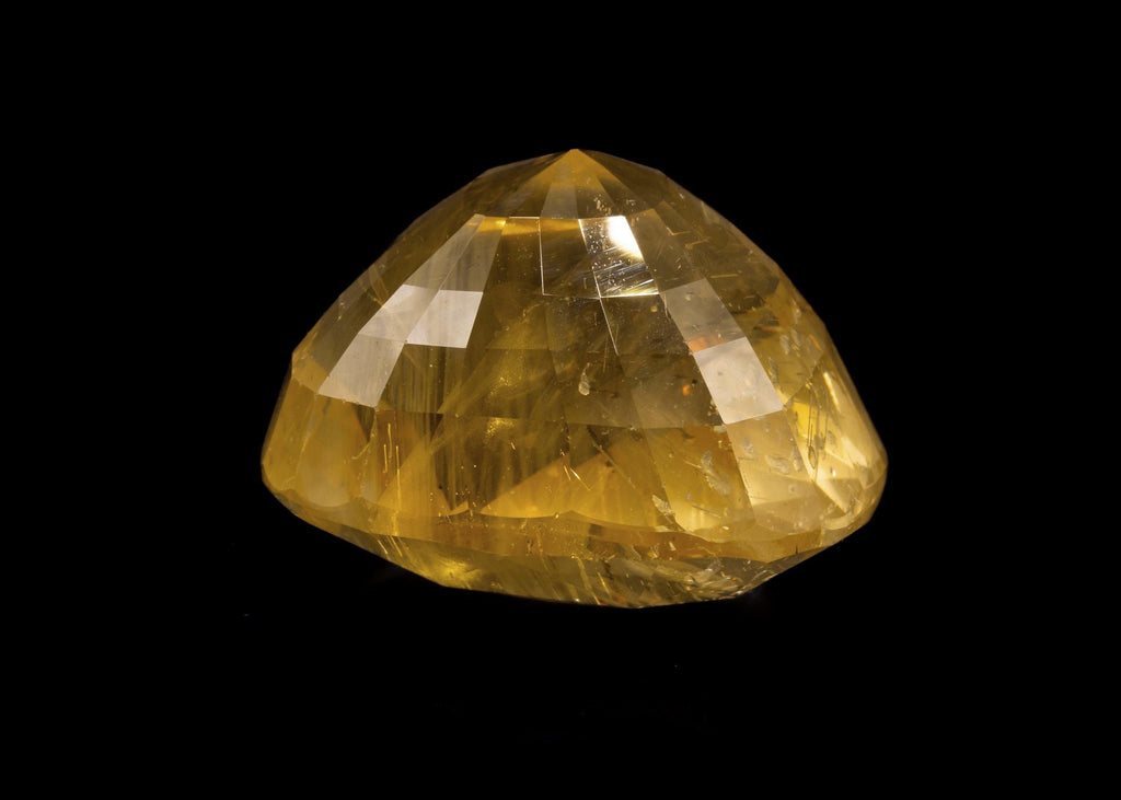 30.47 ct antique unheated Ceylon yellow sapphire, cushion, view 10