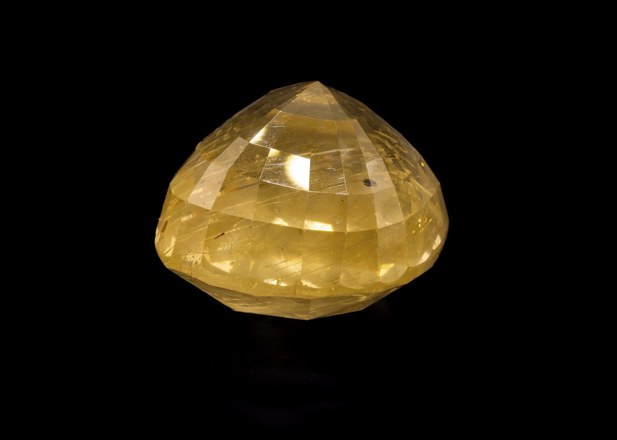 30.47 ct antique unheated Ceylon yellow sapphire, cushion, view 11