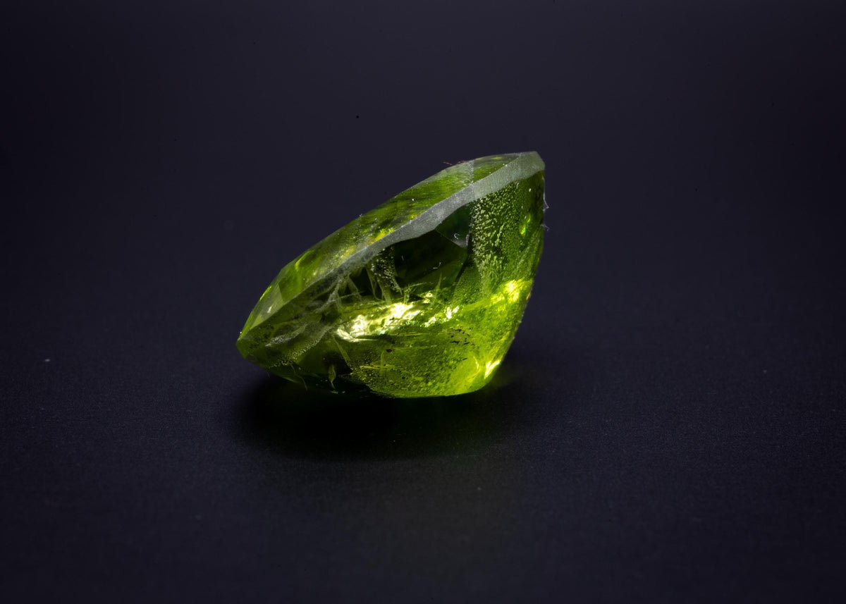 28.53 ct untreated Mogok Burma peridot, oval, view 6