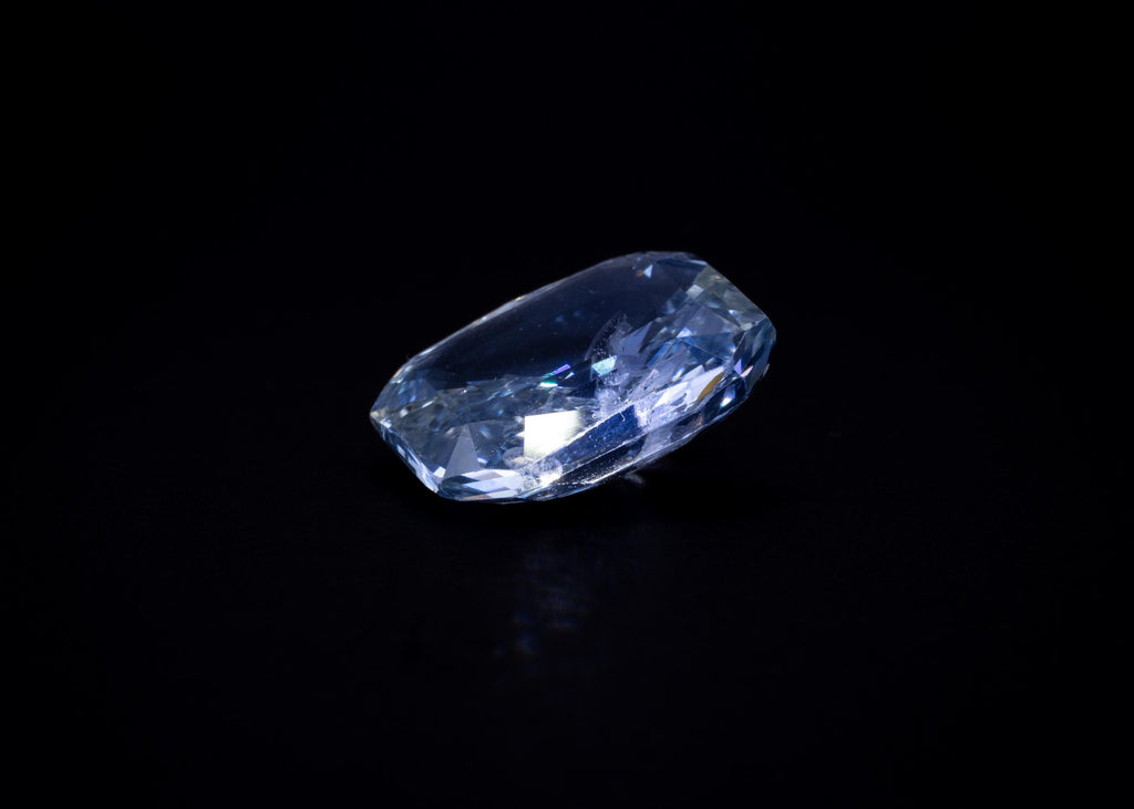 6.83 ct unheated light blue Ceylon sapphire, loose, view 8