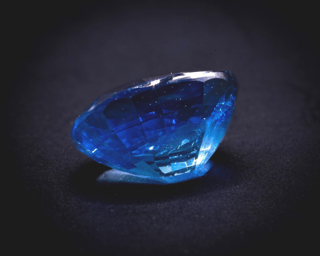 AGL-zertifizierter Ceylon-Blausaphir, 1.15 ct, ovaler Treppenschliff, Ansicht 8