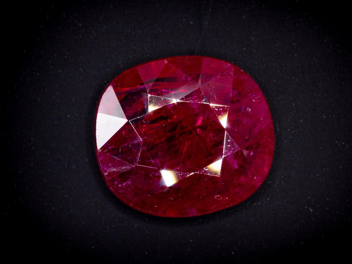 3.15 ct flat cut Mozambique ruby, loose, view 6