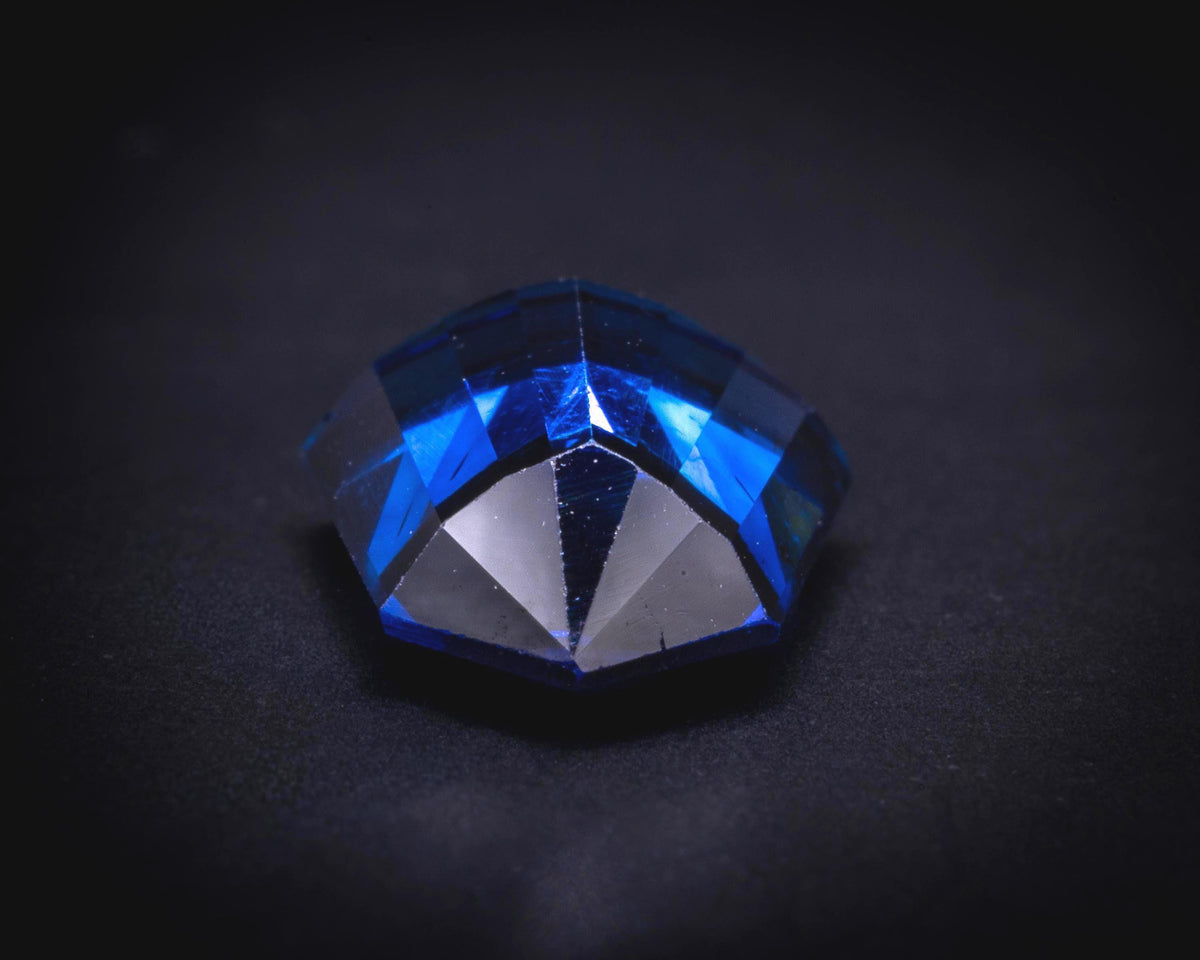 1.60 ct shield cut Madagascar blue sapphire, loose, view 4