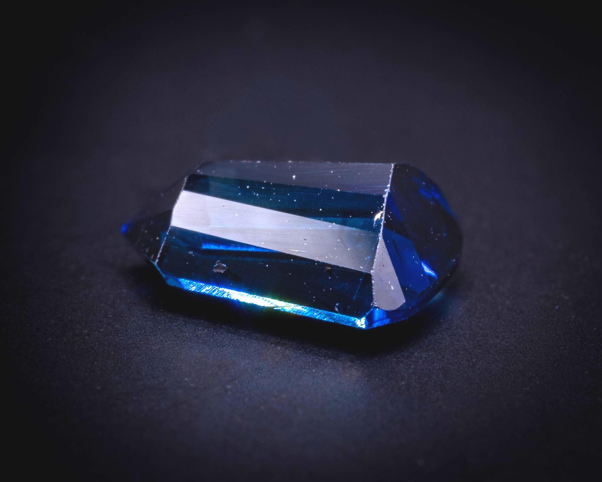 1.60 ct shield cut Madagascar blue sapphire, loose, view 5