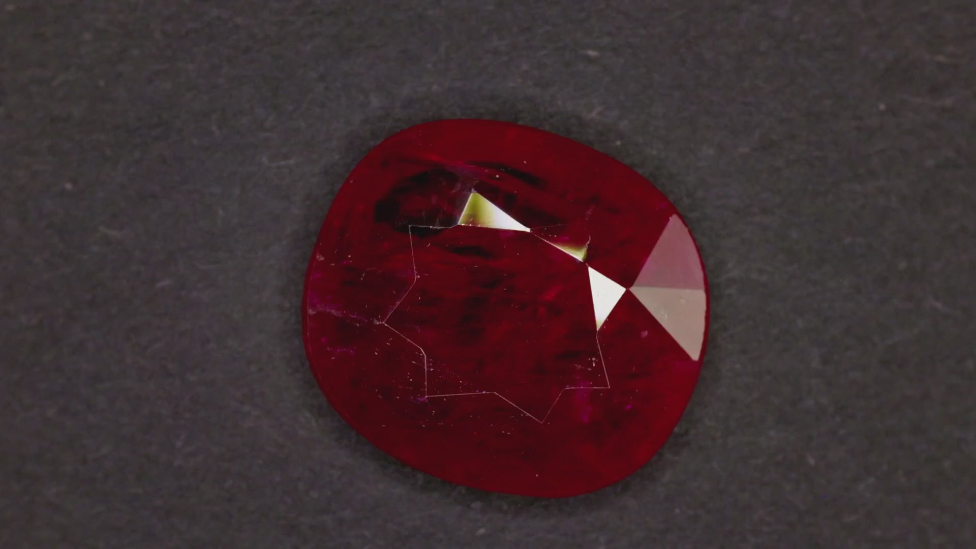 3.15 ct flat cut Mozambique ruby, loose, view 2