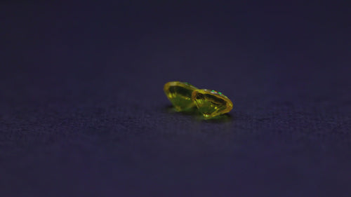 0.65 ct golden yellow sapphire pair, 4 mm rounds, view 2