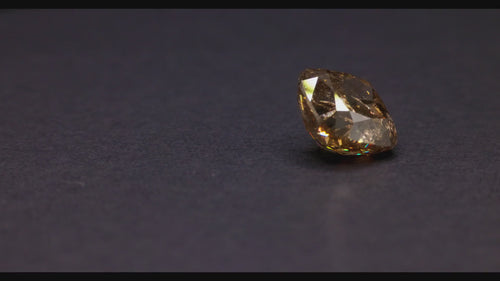 5.20 ct untreated natural brown cognac diamond, cushion cut, view 2