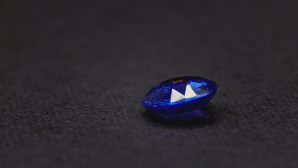Vintage 1930s rose cut light blue Ceylon sapphire, 7 mm, view 2