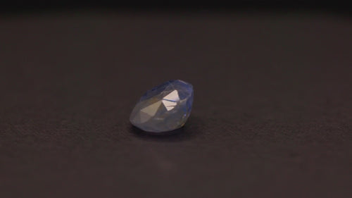 4.03 ct unheated light blue Ceylon sapphire, oval, view 2