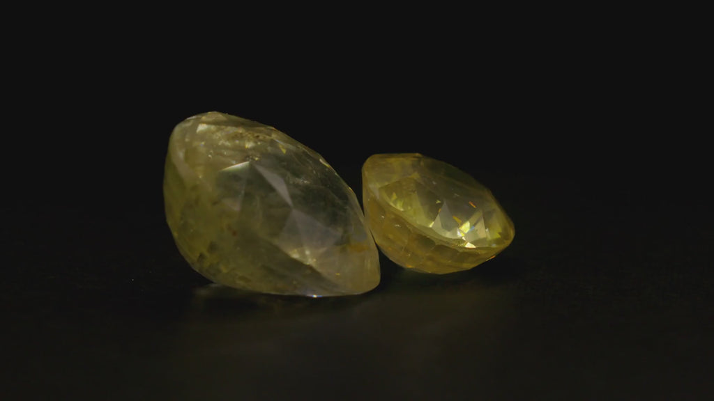 39.42 ct antique unheated Ceylon yellow sapphire, oval, view 3