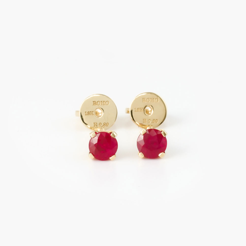 Burma Ruby Stud Earrings