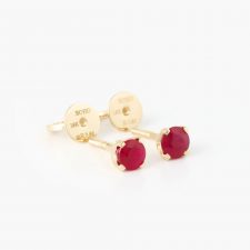 Burma Ruby Stud Earrings