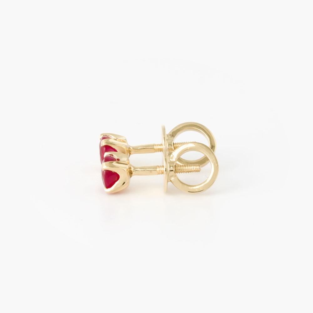 Burma-Ruby-Stud-Earrings_yellow_05 Burma Ruby Stud Earrings