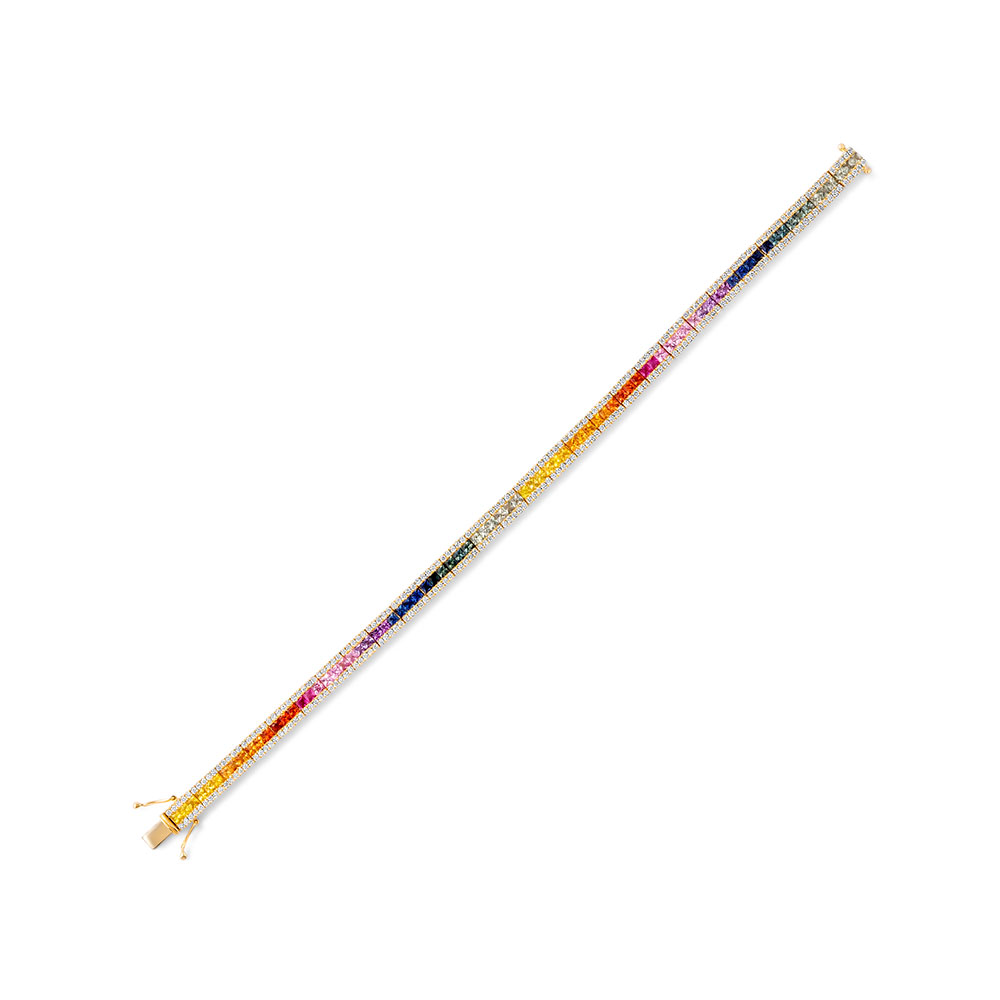 colorful_multi_sapphire_diamond_tennis_bracelet_yellow