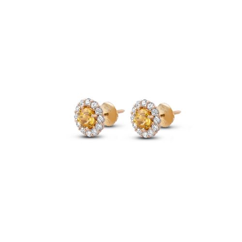 gleaming_yellow_sapphire_diamond_stud_earrings_rose