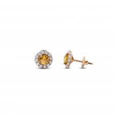 gleaming_yellow_sapphire_diamond_stud_earrings_rose