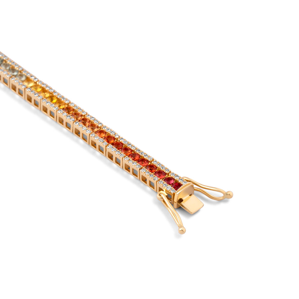 Multi Sapphire Tennis Bracelet