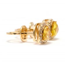 sunflower_yellow_sapphire_diamond_earrings_rose
