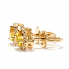 sunflower_yellow_sapphire_diamond_earrings_rose