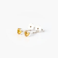 18k Gold Yellow Sapphire Stud Earrings
