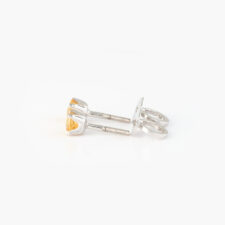 18k Gold Yellow Sapphire Stud Earrings