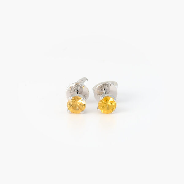 18k Gold Yellow Sapphire Stud Earrings
