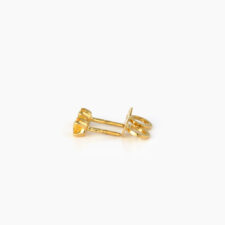 18k Gold Yellow Sapphire Stud Earrings