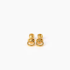 18k Gold Yellow Sapphire Stud Earrings
