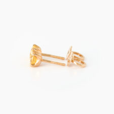 18k Gold Yellow Sapphire Stud Earrings