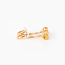 18k Gold Yellow Sapphire Stud Earrings