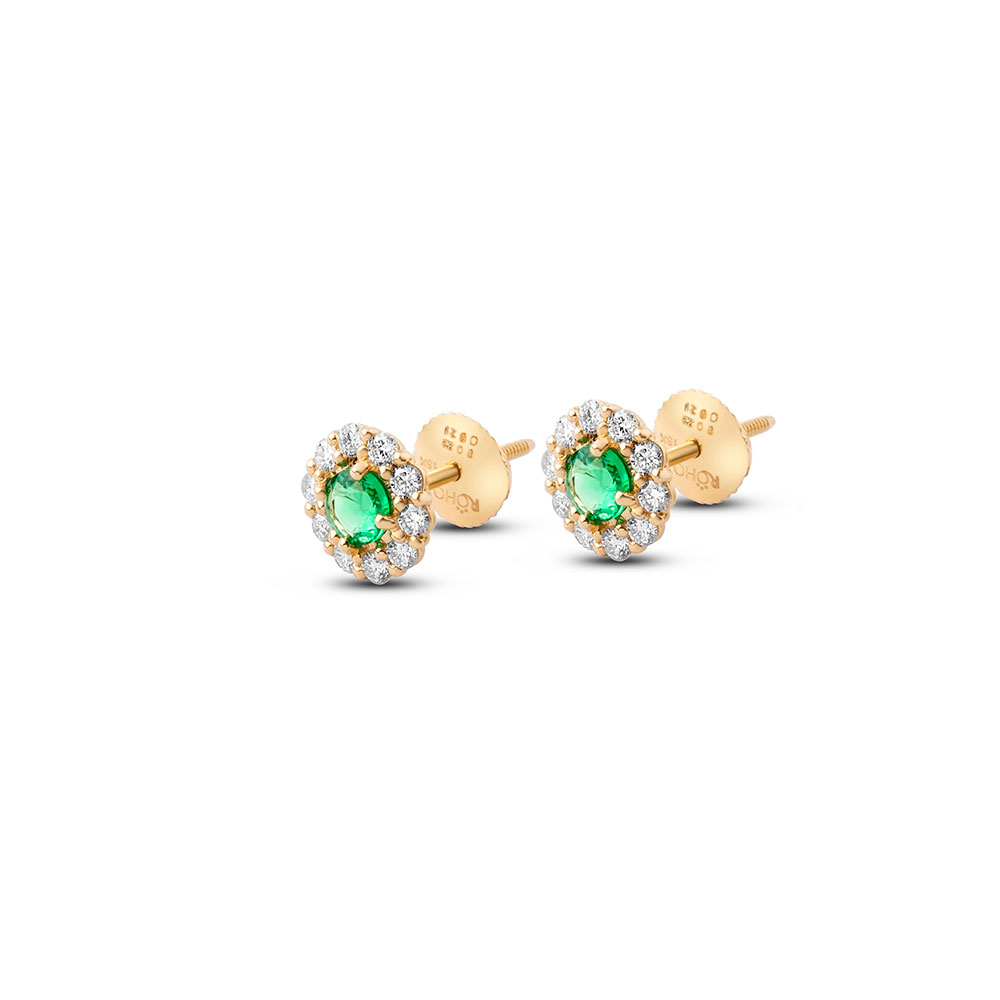 floral_emerald_diamond_stud_earrings_yellow